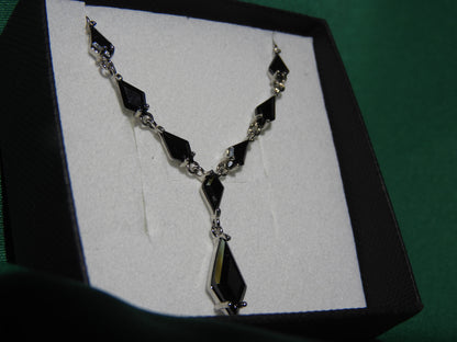 Colier Argint 925 Black Tears of Elegance | BRILLORYA |