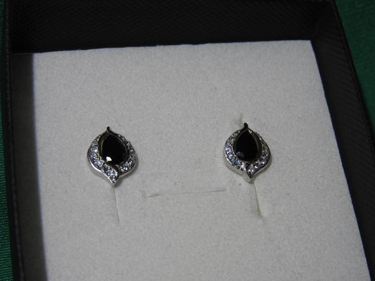 Cercei Argint 925 Black Flame | BRILLORYA |
