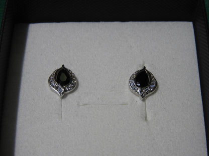 Cercei Argint 925 Black Flame | BRILLORYA |