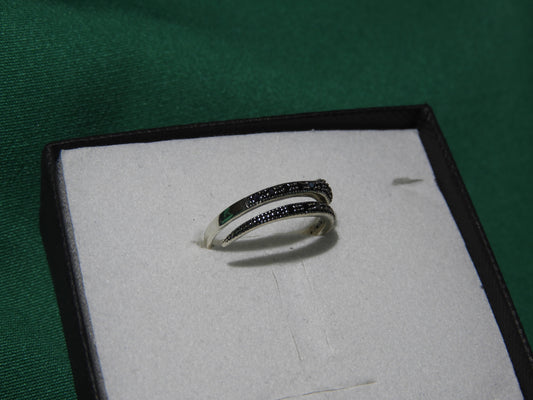 Inel Argint 925 Serpent Noir | BRILLORYA |