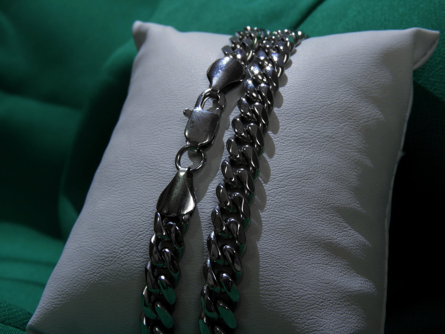 Colier Cuban Link Argintiu | L:51 cm | G:8 mm | Otel Inoxidabil