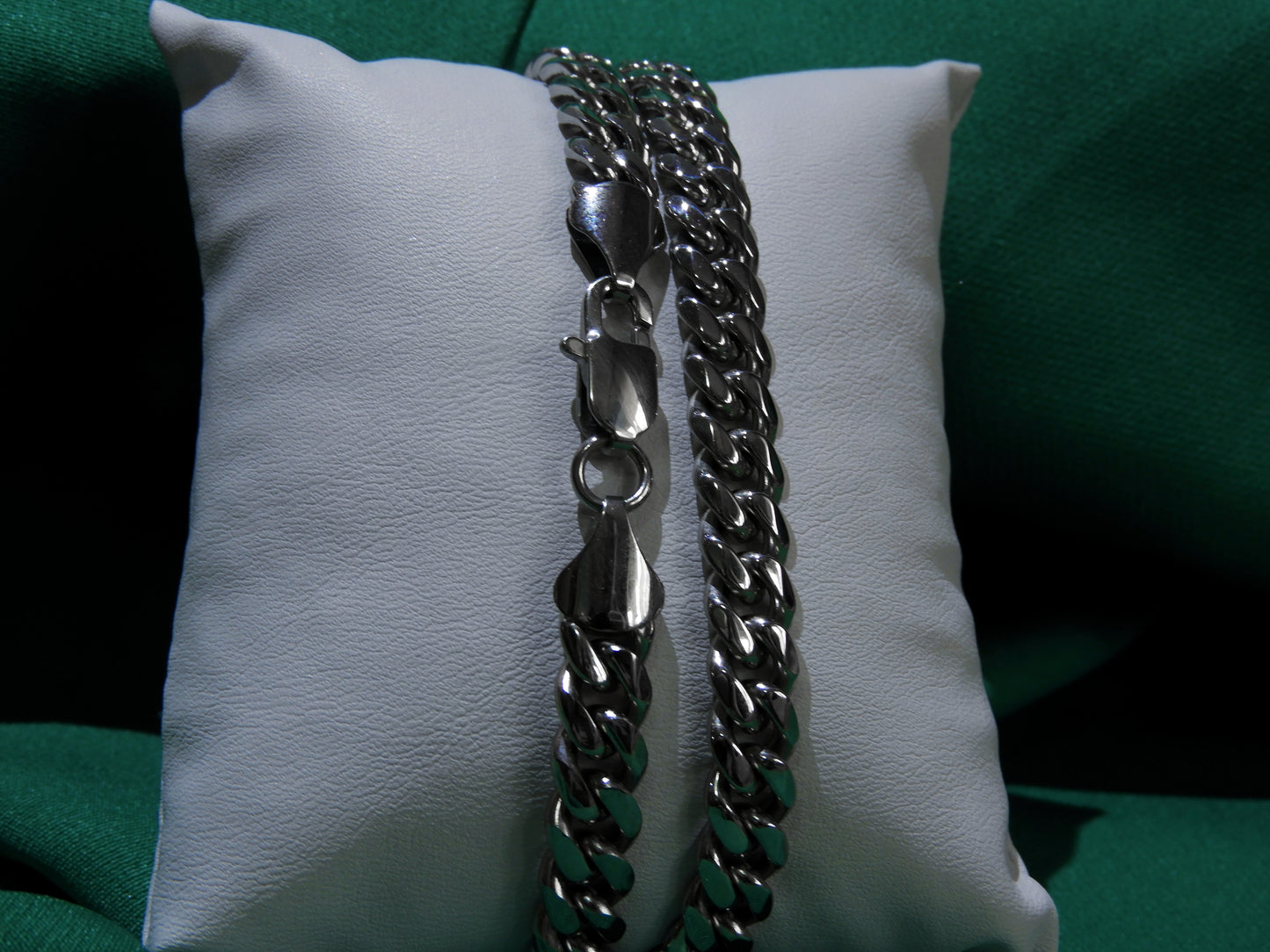 Colier Cuban Link Argintiu | L:51 cm | G:8 mm | Otel Inoxidabil
