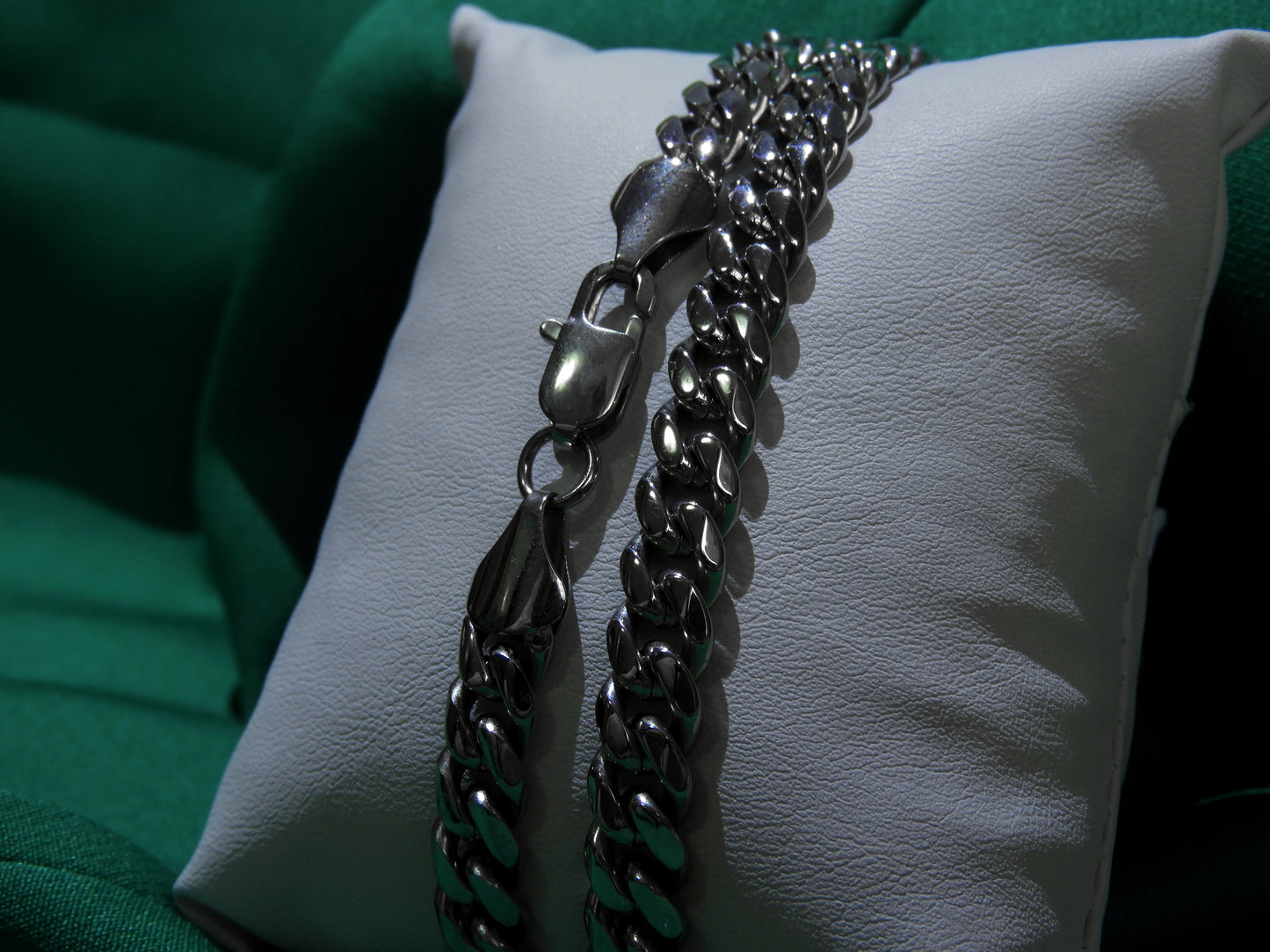 Colier Cuban Link Argintiu | L:51 cm | G:8 mm | Otel Inoxidabil