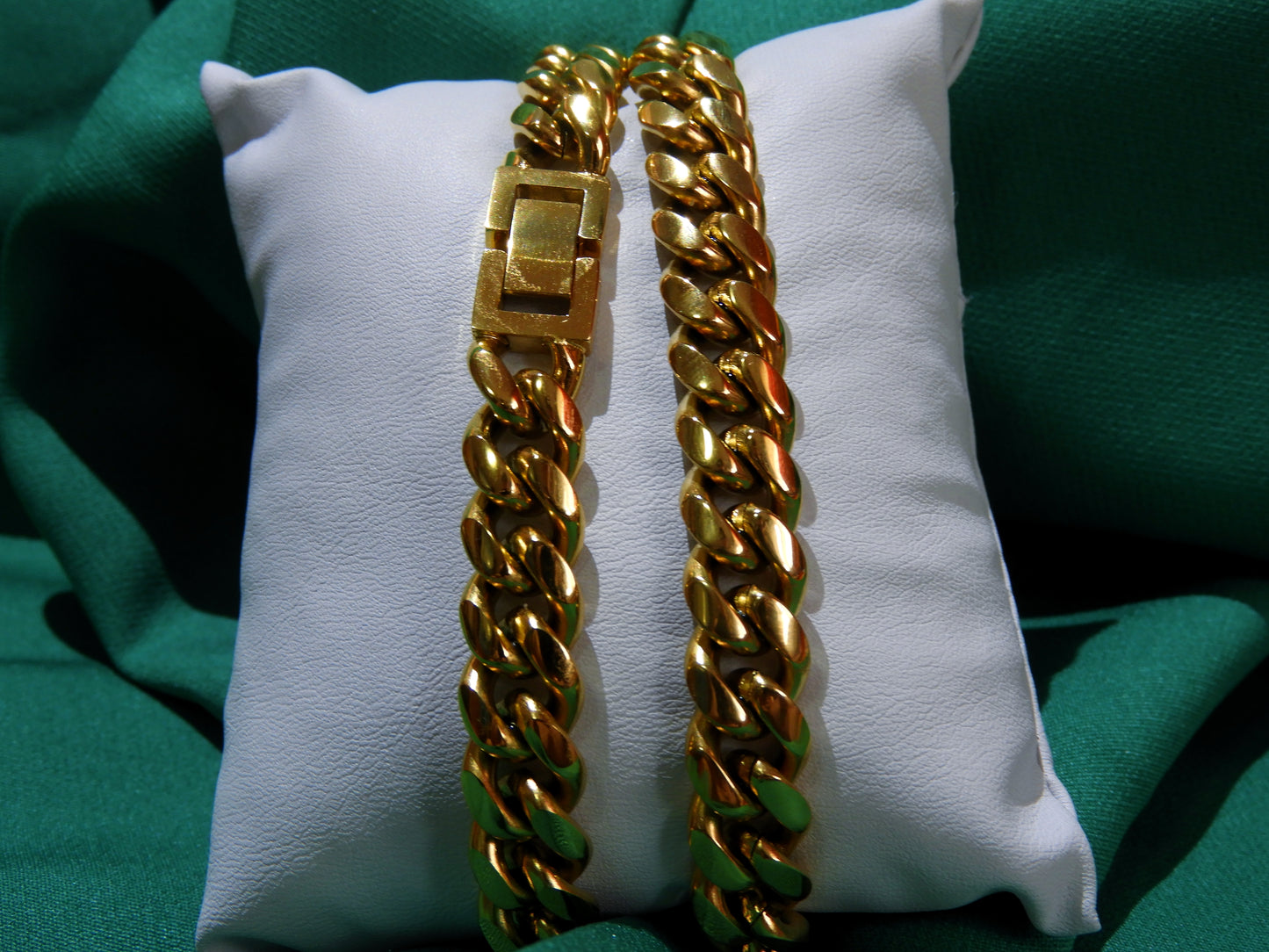 Colier Cuban Link Auriu | L:51 cm | G:10 mm | Otel Inoxidabil