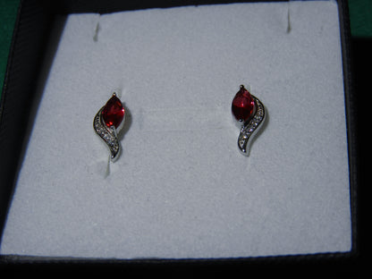 Cercei Argint 925 Ruby Tears | BRILLORYA |