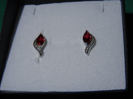 Cercei Argint 925 Ruby Tears | BRILLORYA |