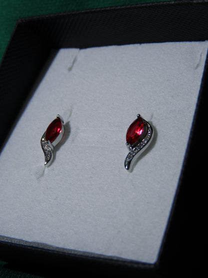 Cercei Argint 925 Ruby Tears | BRILLORYA |