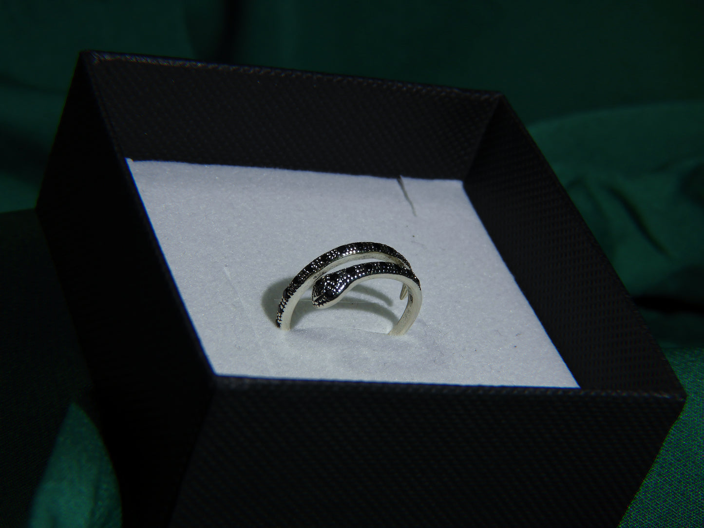 Inel Argint 925 Serpent Noir | BRILLORYA |