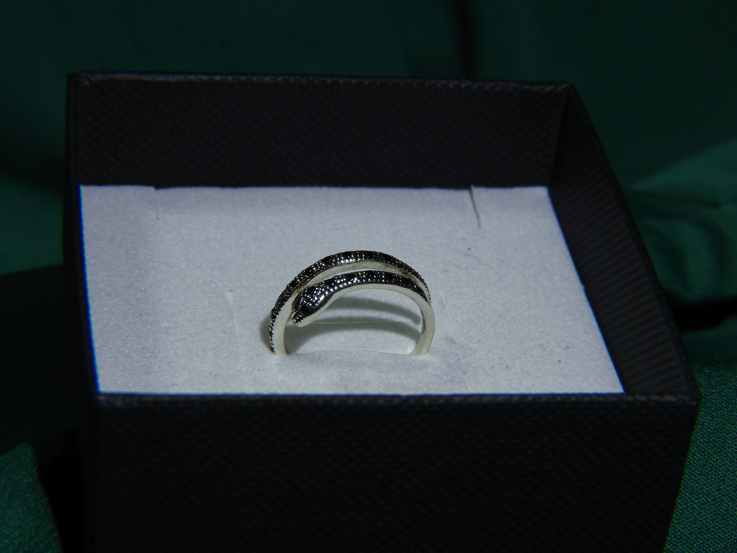 Inel Argint 925 Serpent Noir | BRILLORYA |