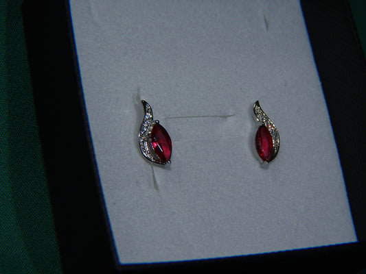 Cercei Argint 925 Ruby Tears | BRILLORYA |