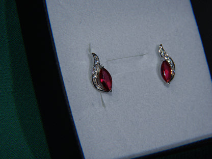 Cercei Argint 925 Ruby Tears | BRILLORYA |