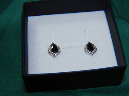 Cercei Argint 925 Black Flame | BRILLORYA |