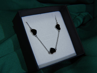 Bratara din Argint 925 Black Hearts | BRILLORYA |