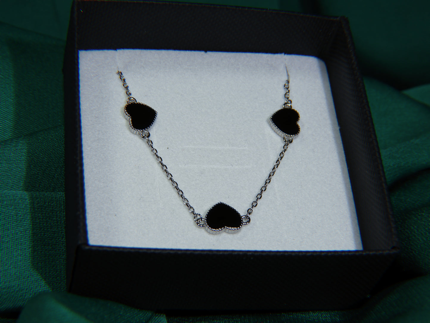 Bratara din Argint 925 Black Hearts | BRILLORYA |