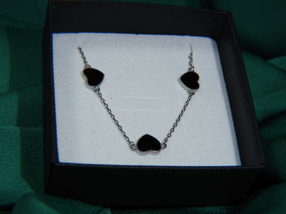 Bratara din Argint 925 Black Hearts | BRILLORYA |