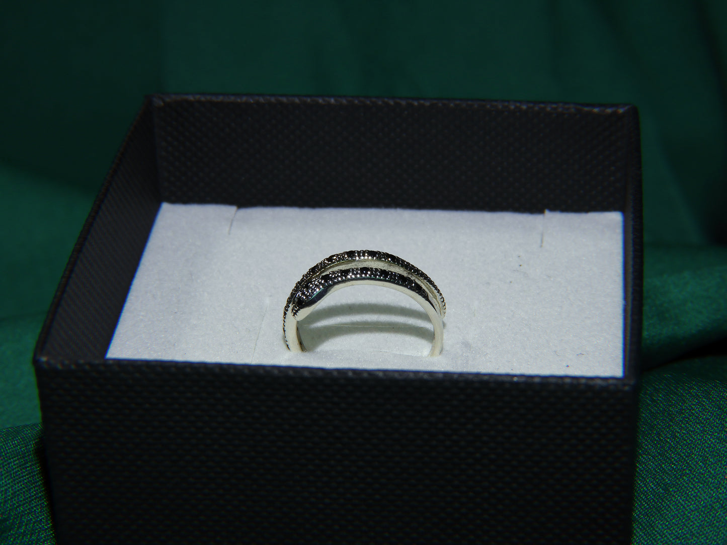 Inel Argint 925 Serpent Noir | BRILLORYA |